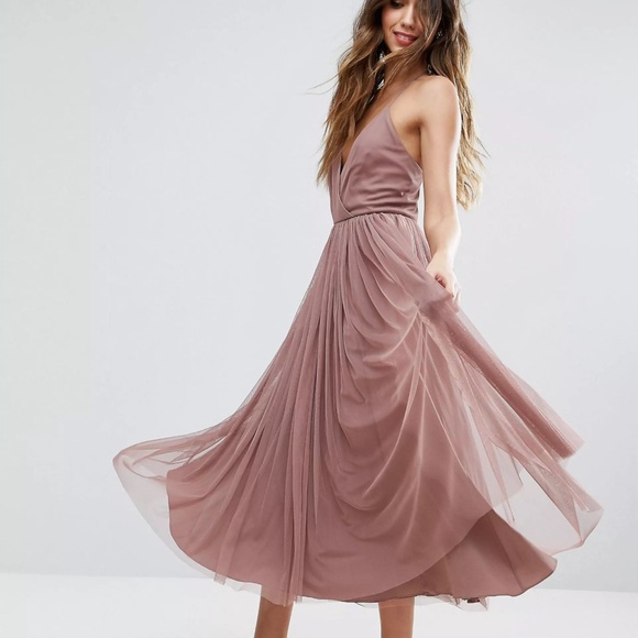ASOS Pinny Extreme Tulle Mesh Midi Dress size 4 - Picture 2 of 10